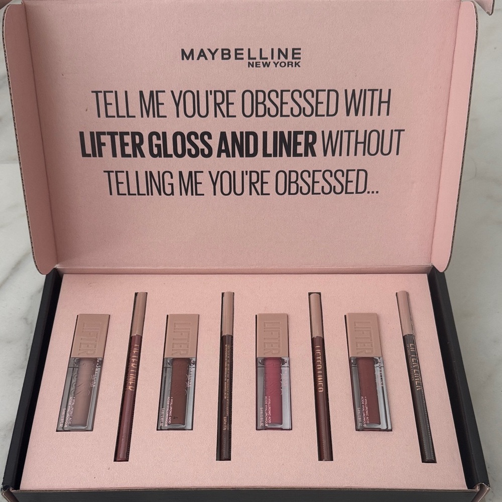 Maybelline Lip Gloss and Liner Collection - Pink and Brown Shades